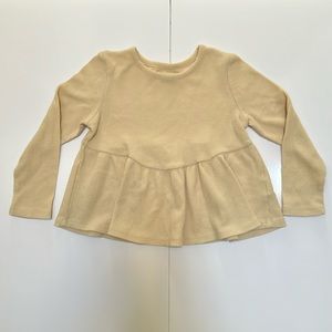 Grayson Collective Toddler Girls Thermal Peplum Long Sleeve T-Shirt Size 5T